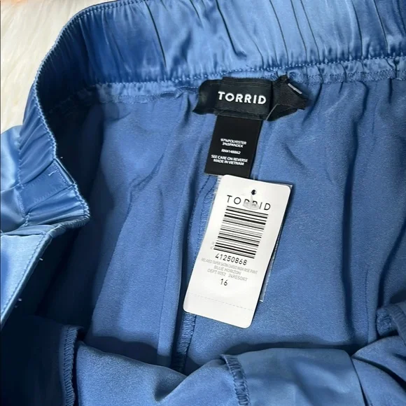 New Torrid Relaxed Taper Satin Cargo Pant Sleek Satin Pants size 16 - Picture 5 of 16